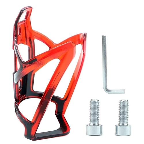 YATINGZHANG Bike Bottle Holder Adjustable Bicycle Water Bottle Holder MTB PC Plastic Road Mountain Bike Cages Cycling Climbing Bracket Accessories(Black Red)