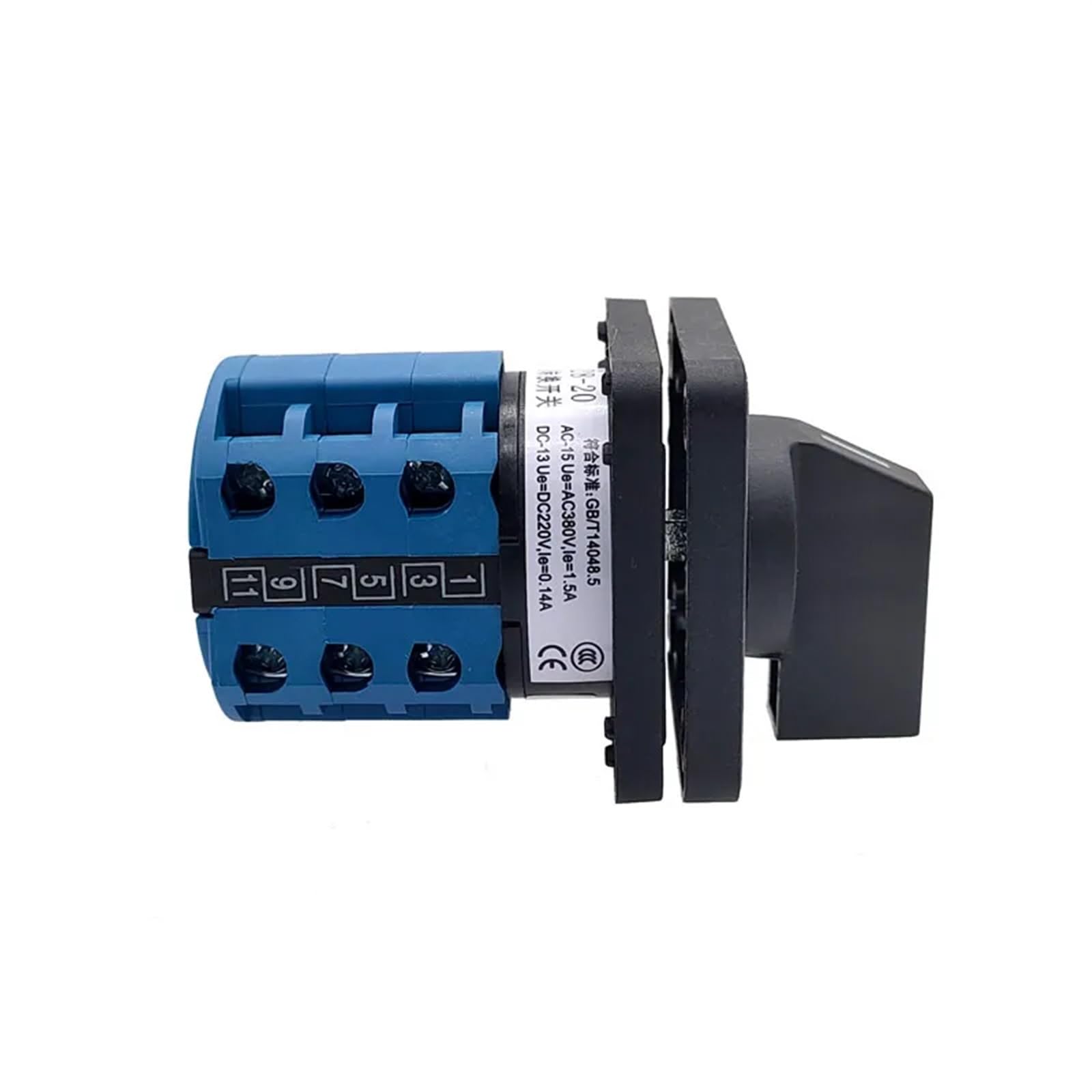 Elektryczny przełącznik krzywkowy z 12 3/4-pozycyjnych zacisków 500V 20A LW28-20 * 2 szt. (2P 12T 12)