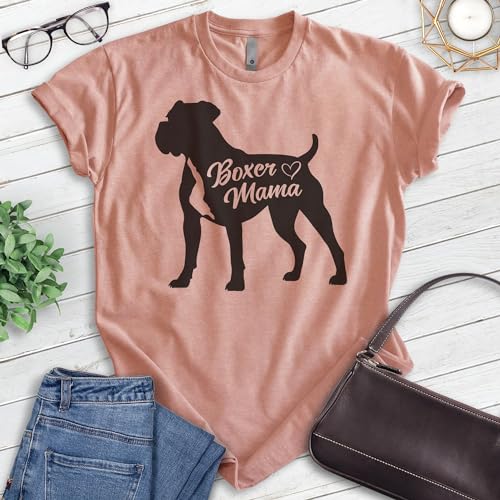 EVERTREE CLOTHING Boxer Mama T-Shirt, Unisex Women's Shirt, Boxer Dog Owner, Best Dog Mom Gift2