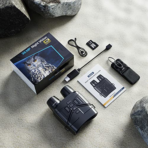 Anyork Rechargeable Night Vision Goggles For Hunting, 4K Infrared Night Vision Binoculars #TOP7