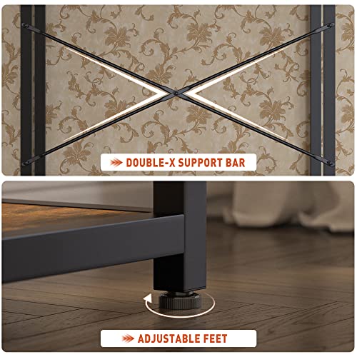 Raybee Free Standing Closet Organizer Heavy Duty Clothing Rack With Shelves Capacity 400Lbs 71"H Freestanding Closet Organizer Clothes Rack Garment Rack For Hanging Clothes Metal Wooden Clothing Racks #TOP3