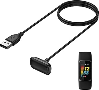 CAVN 1Pack Charger Compatible with Fitbit Charge 5, 3.3ft Replacement USB Charger Cable Portable Charger Charging Dock Compatible with Fitbit Charge 5