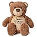 Elefantasie Stofftier Teddybär braun mit Name personalisiert Kuscheltier für Kinder Flauschiges Plüschtier 40cm Motiv Name und Datum
