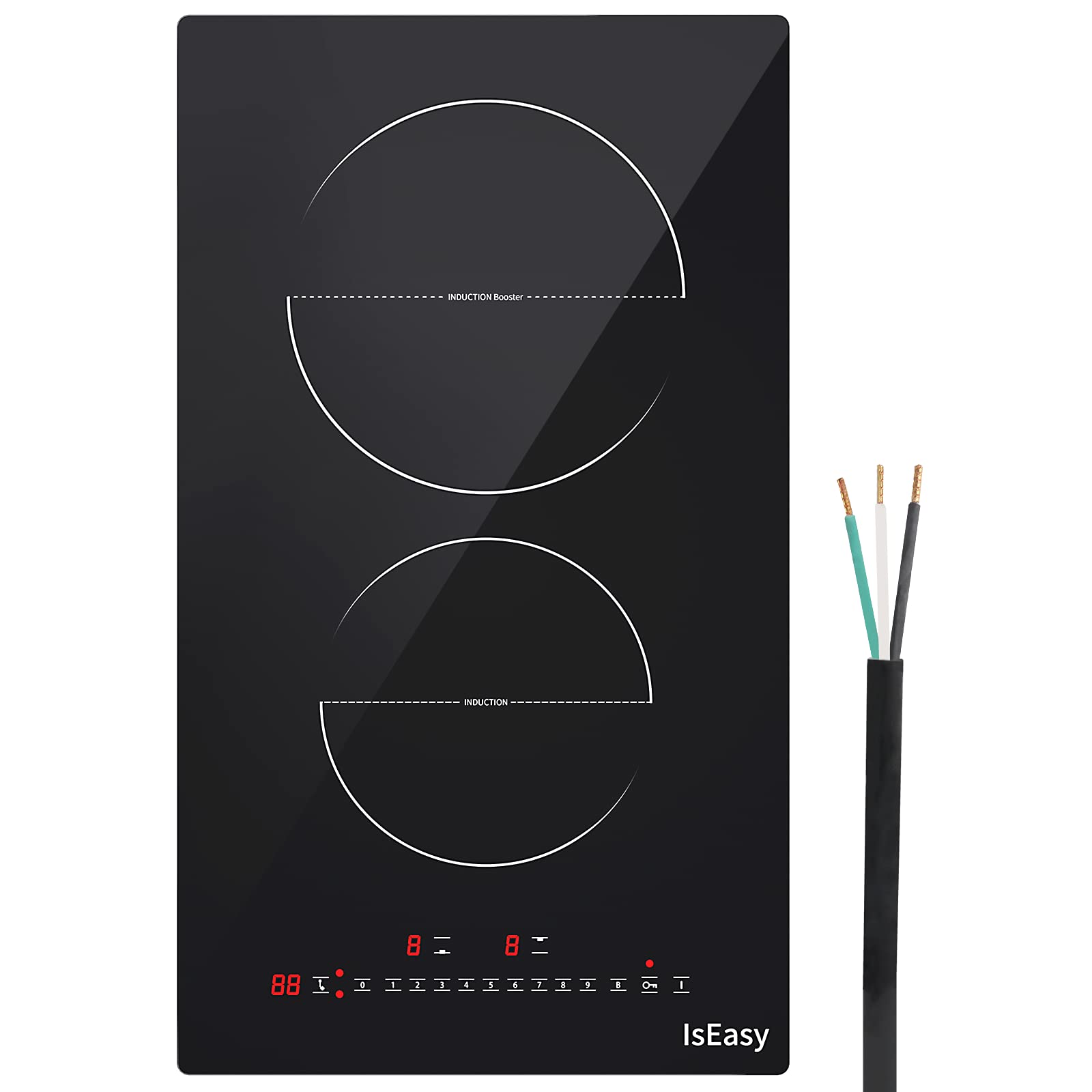 Buy 12 Inch Induction Cooktop, IsEasy electric cooktop 2 Burners, 3400W