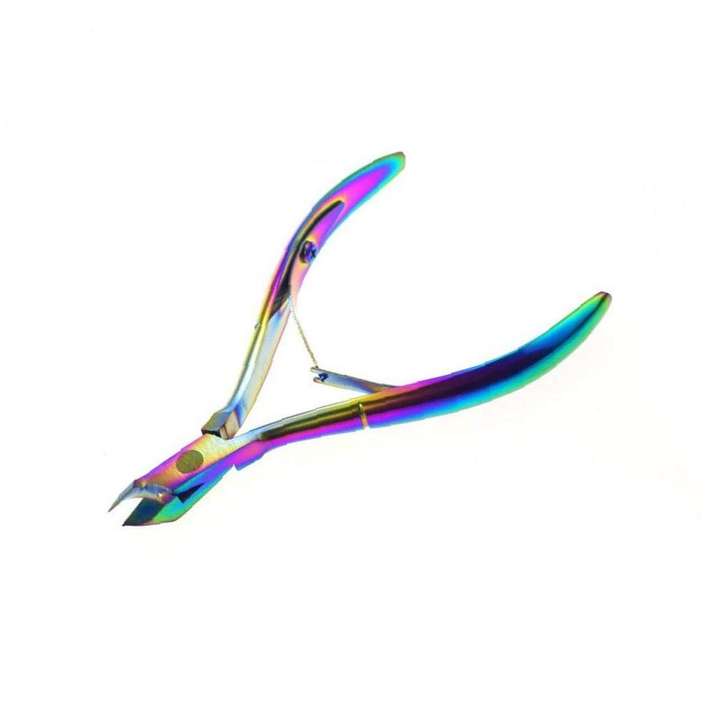 Rainbow Nail Cuticle Cutter Dead Skin Scissor Trimmer Remover Clipper Nipper Plier Manicure Nail Art Grooming Tool