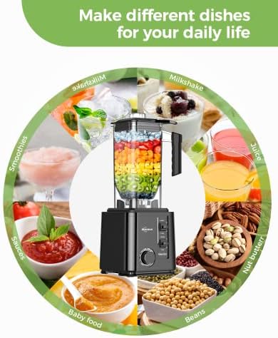Makoloce Blender Smoothie Maker,2200W Countertop Blender and Food Processor Professional 35000 rpm with 10 Speed Control, 2.2L BPA-Free Tritan Container Blender that Crush Ice /Juice/Smoothie/Nuts