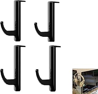 GNAUMORE Headphone Headset Holder Monitor,Monitor Edge Headset Hanger Hook Holder,Self-adhesive Headset Rack Hanger Headset Bracket,Table Gaming Headset Stand Holder Hook Headphone Holder