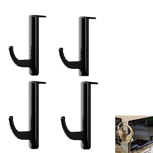 Come mantenere gli auricolari con design ergonomico sempre in buone condizioni? Gnaumore auricolari gancio monitor supporto,supporto per cuffie da parete,4pcs supporto cuffie,plastica supporto per cuffie da parete,supporto cuffie gaming scrivania,nero