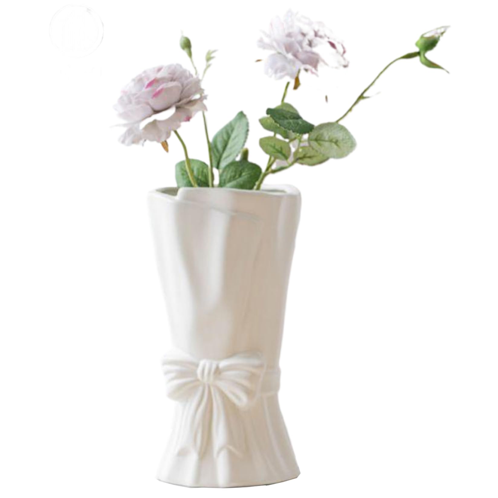 Vase en céramique blanc anti-rayures pour protéger vos meubles et sublimer vos fleurs séchées