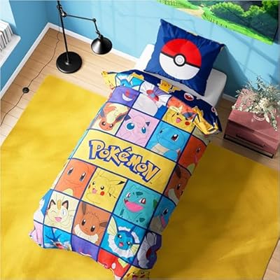 Get Trend Pokemon Juego de Cama Individual con Funda Nórdica Infantil Reversible 135x200cm y Funda de Almohada, Accesorios Habitacion Pikachu (Multi Pokemon, Individual) | Ya disponible en tu tienda friki favorita! En mundofriki.es! Get Trend Pokemon Juego de Cama Individual con Funda Nórdica Infantil Reversible 135x200cm y Funda de Almohada, Accesorios Habitacion Pikachu (Multi Pokemon, Individual) | Ya disponible en tu tienda friki favorita! En mundofriki.es!