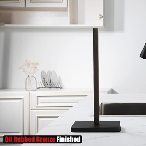 Miniatura 3 de JQK PTH240-ORB - Soporte para toallas de papel, bronce aceitado, acero inoxidable 304, dispensador de toallas de papel para encimera de cocina, se