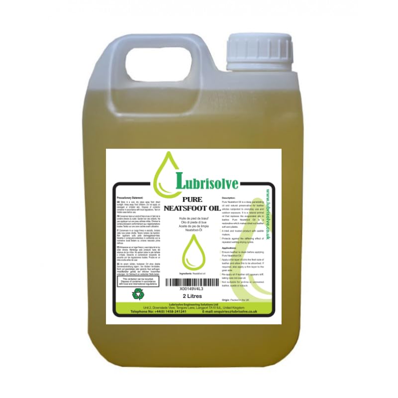 Premium 100% Pure Neatsfoot Oil – Leather Conditioner & Restorer, 2 Litres – Softens, Protects & Revives Leather