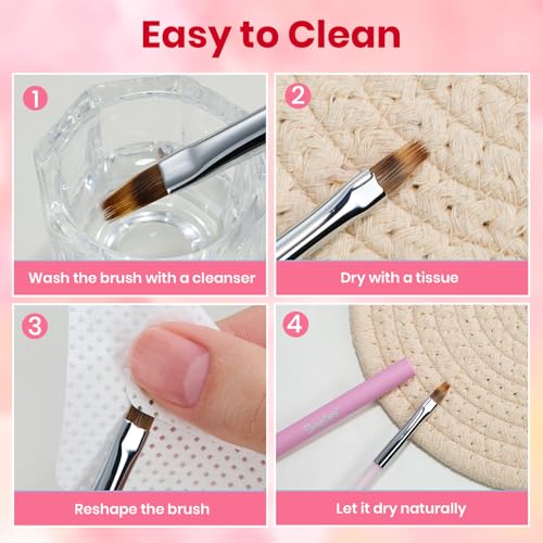 Image of Beetles Nail Art Brush 1Pcs Ombre Gel Nail Art Design Pen Painting Tools Ombre Gradient Fingernail Brush Nails Cleaning Brushes Nails Salon Diy at Home