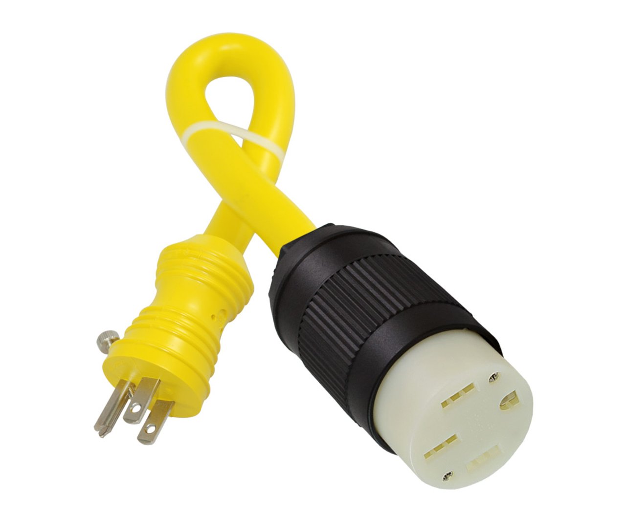 Conntek 15A 125-Volt House Hold Plug with Locking Screw to 50-Amp Electric Vehicle Adapter Cord for Tesla Yellow