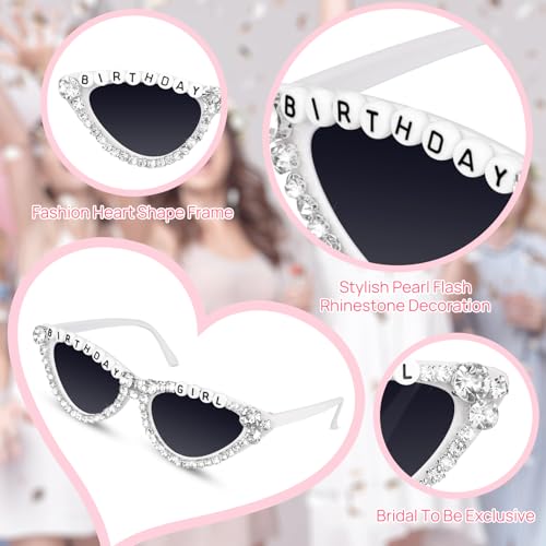 JUSTOTRY Birthday Girl Sunglasses - Birthday Decorations Accessories Outfit Pink Gifts for Women4