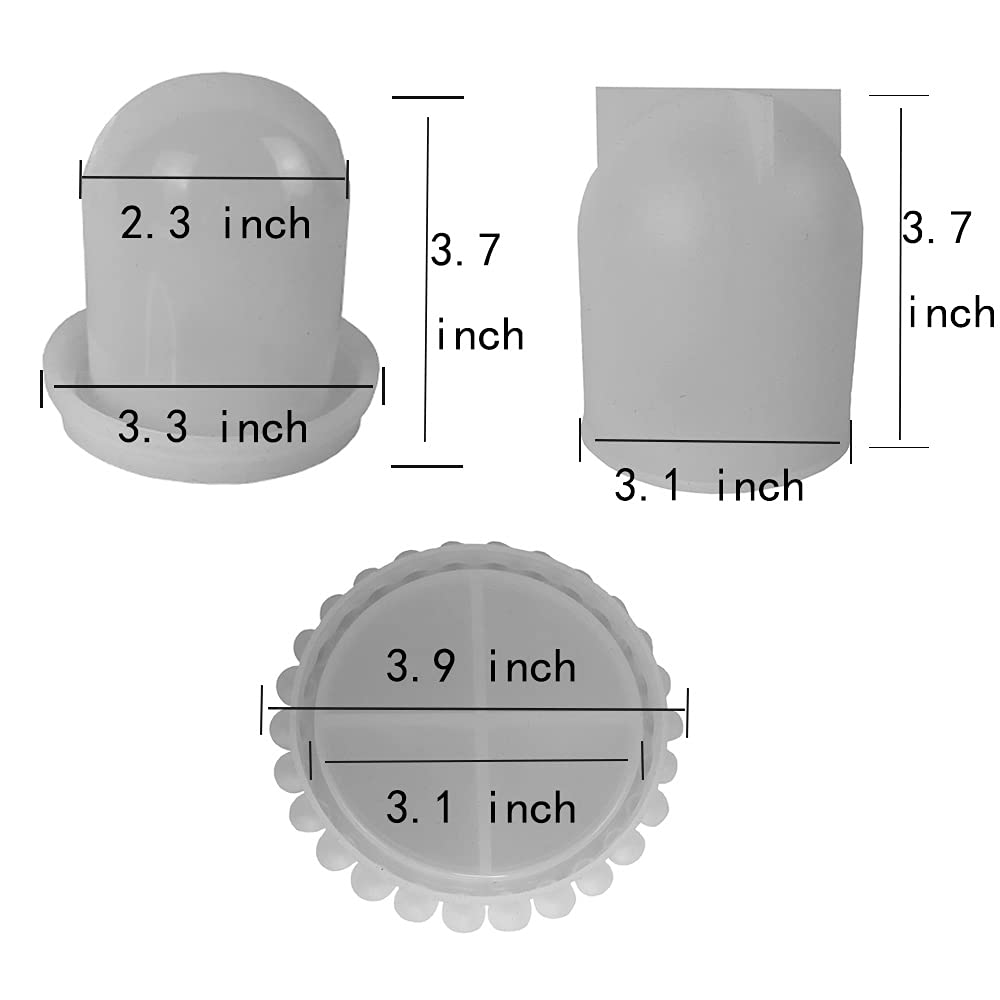 Stampo in resina a forma di campana in silicone scatola di immagazzinaggio tazza di dadi scatola di gioielli dispositivo di archiviazione decorativo con base utilizzata per artigianato fatto a