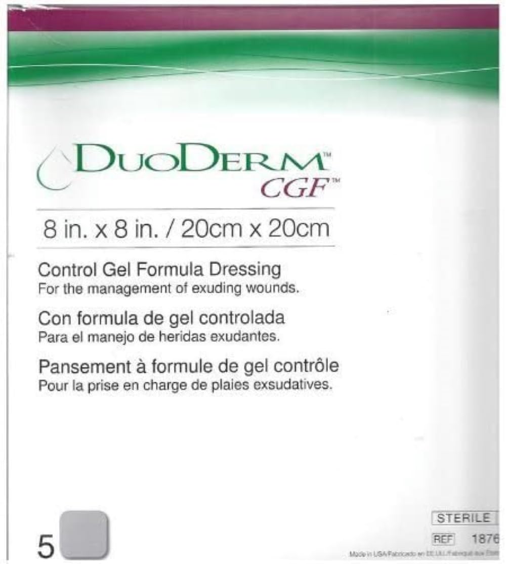 ConvaTec Duoderm CGF Sterile Wound Dressing 8" x 8" - Box of 5 Dressings