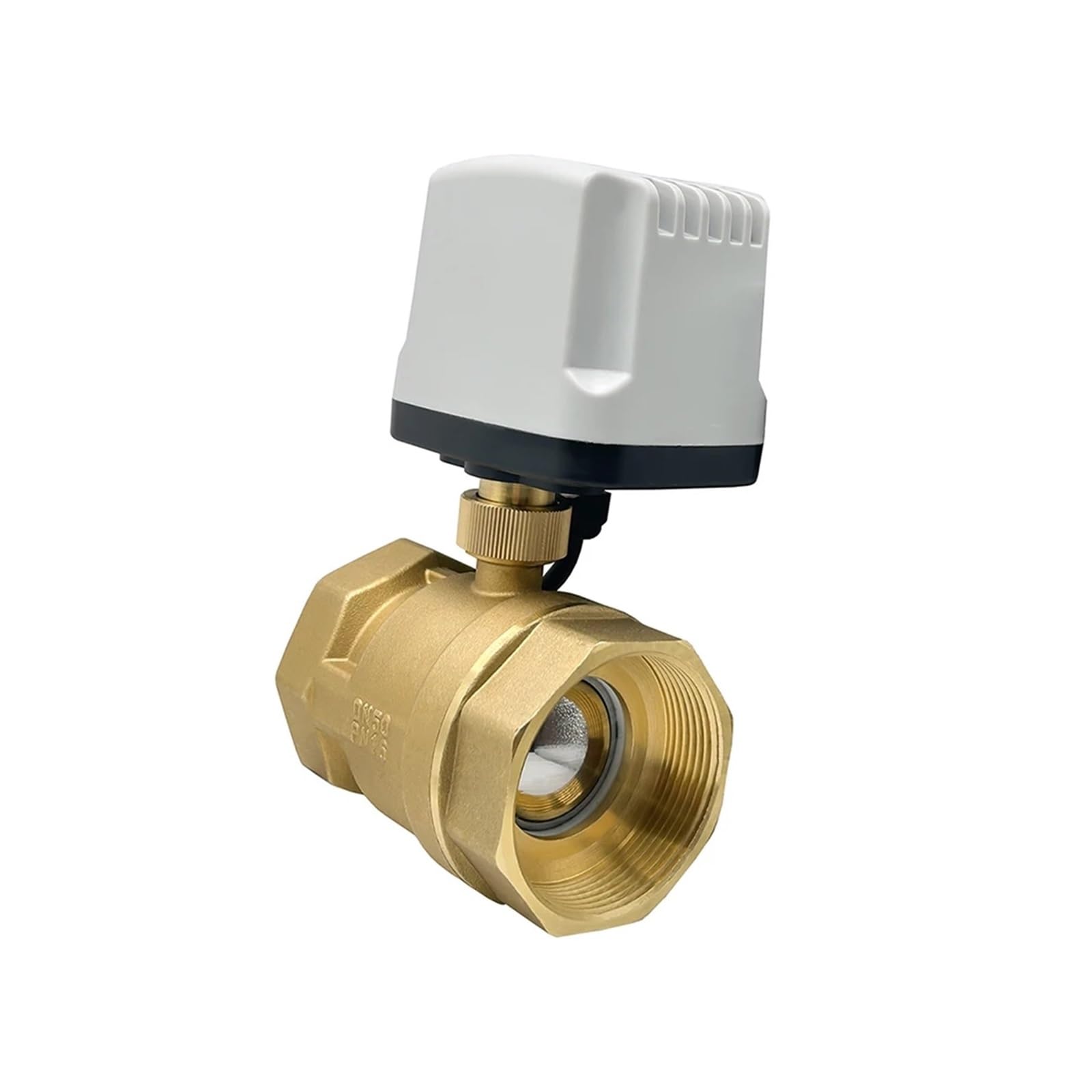 Flglqutsv Cr03 1/2'' 3/4'' 1'' 1-1/4'' 2 Inch Ip65 Waterproof Motorized Ball Valve 2 Way Electric Ball Valve Big Torque Metal Motor 24Vdc(Dn32,)