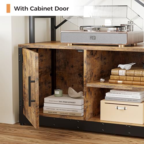 IRONCK Bookshelves 6 Tiers 73.1 inch Tall Industrial Bookshelf with Doors, Bookcase and Display Shelf, Open Storage Cabinet for Living Room, Home Office - Image 6