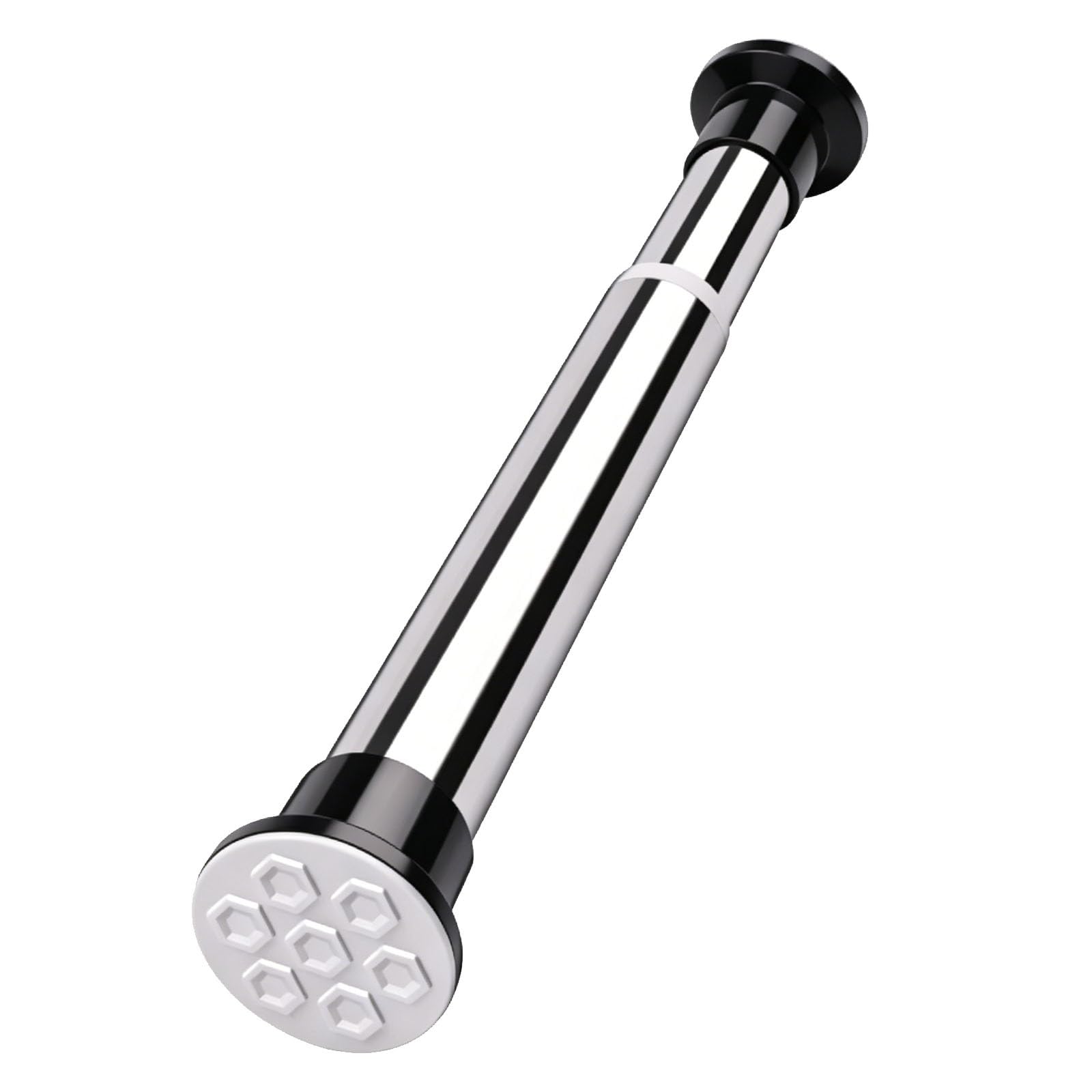 Adjustable Curtain Rod, Anti Slip Tension Shower Curtain Rod, No Drilling for Bathroom Living Room Wardrobe and Kitchen(Silver,210-260cm/83-102in)