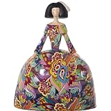 DRW Figura de una menina de Resina con Decorado Grafiti en Multicolor 6x18x32cm