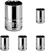 Vista 8 de Capri Tools Zócalo poco profundo de 0.157 in, accionamiento de 1/4", 12 puntos, métrico