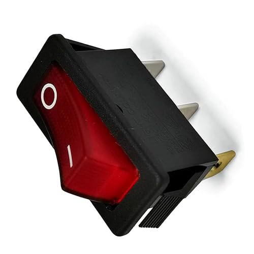 Interruptor basculante iluminado encendido apagado 120927-24 120 voltios para chimeneas eléctricas FMI Desa On-Off iluminado 16A/250V/AC1HP