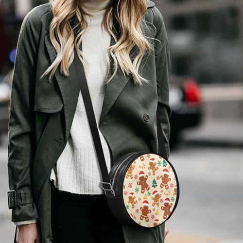 Coldinair Dog Paw Shoulder Bag for Women Leather Crossbody Shoulder Handbags Circle Crossbody Purse Small Tote Satchel3