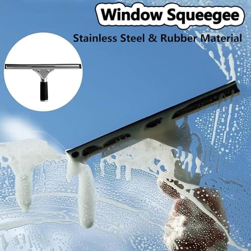 Kit professionale con asta di alimentazione dell'acqua da 35 cm con spazzola rotante a 180° e tubo espandibile da 20 m, perfetto per la pulizia di pannelli solari e finestre
