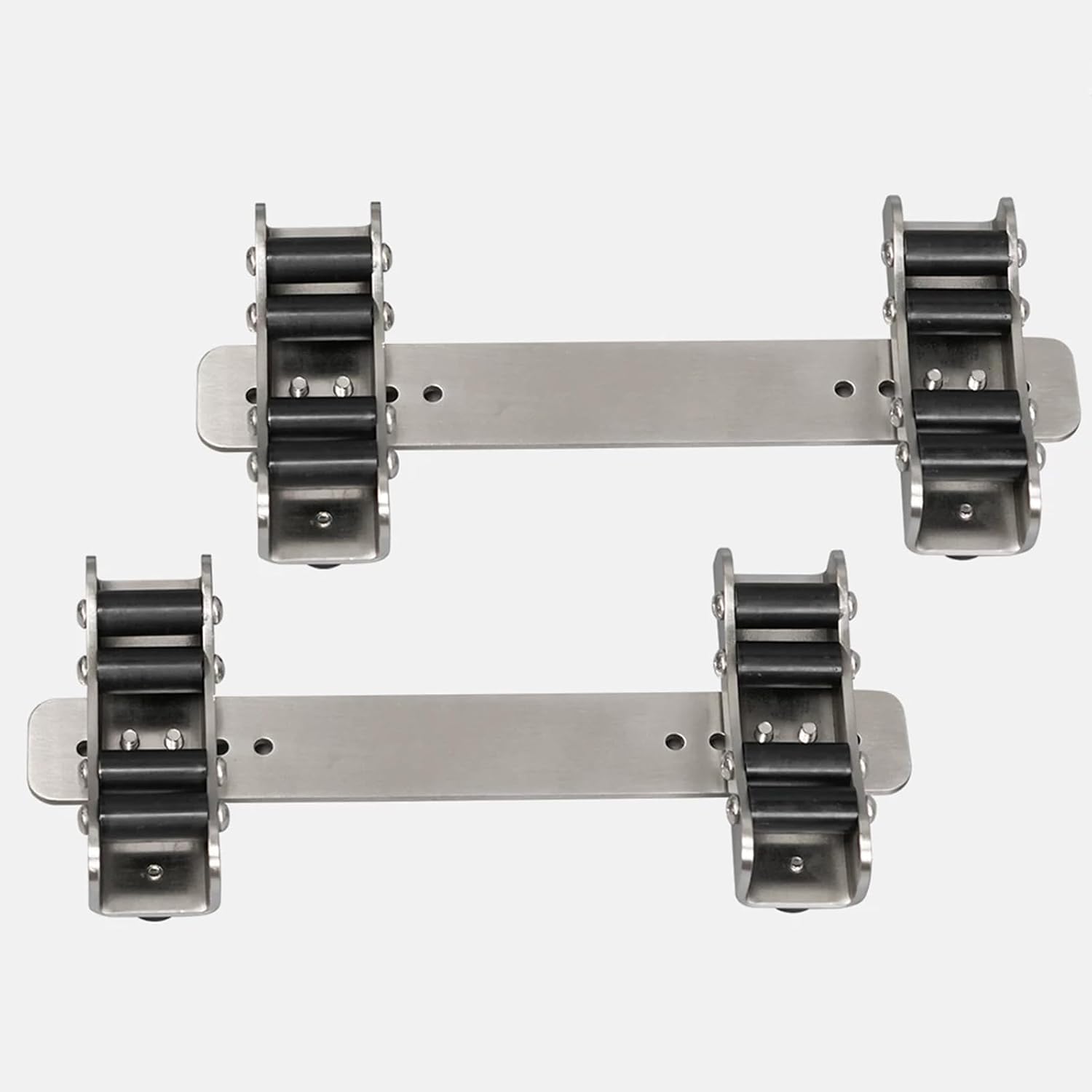 OSPSHPG 1 Pair Adjustable Dumbbells Pair, Prevent Rolling Dumbbell Bracket, Stainless Steel, 200kg Load Capacity, 4-level Spacing Adjustable, For Home Gym Floor Protection