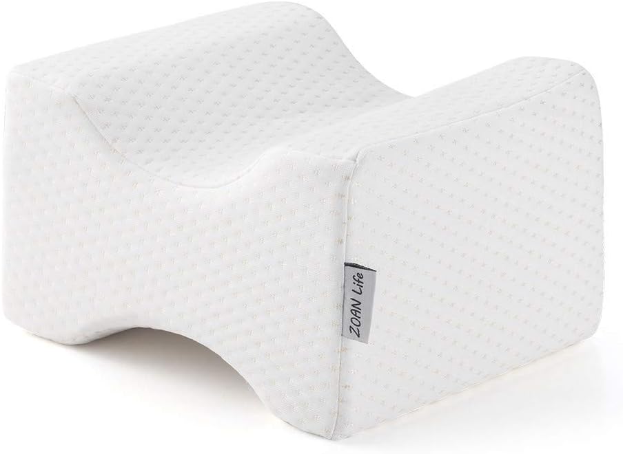 ZOAN Knee Pillow for Side Sleepers, Memory Foam Knee Pillow, Leg Pillows for Side Sleeping for Hip, Back and Sciatica Pain Relief