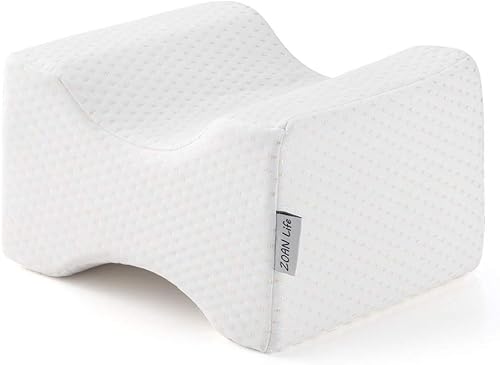 ZOAN Almohada de rodilla para dormir de lado, almohada de rodilla de espuma viscoelástica, almohadas de piernas para dormir de lado para aliviar