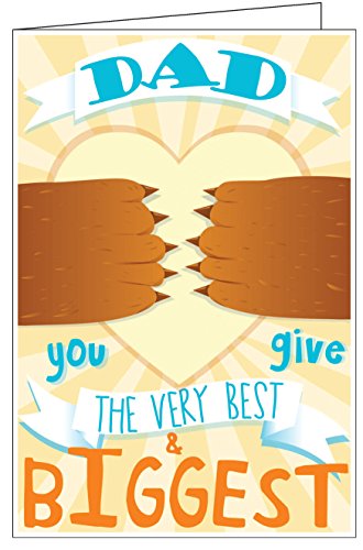 Carte de vœux Bear Hug pour dire je t'aime en grand format à un papa unique