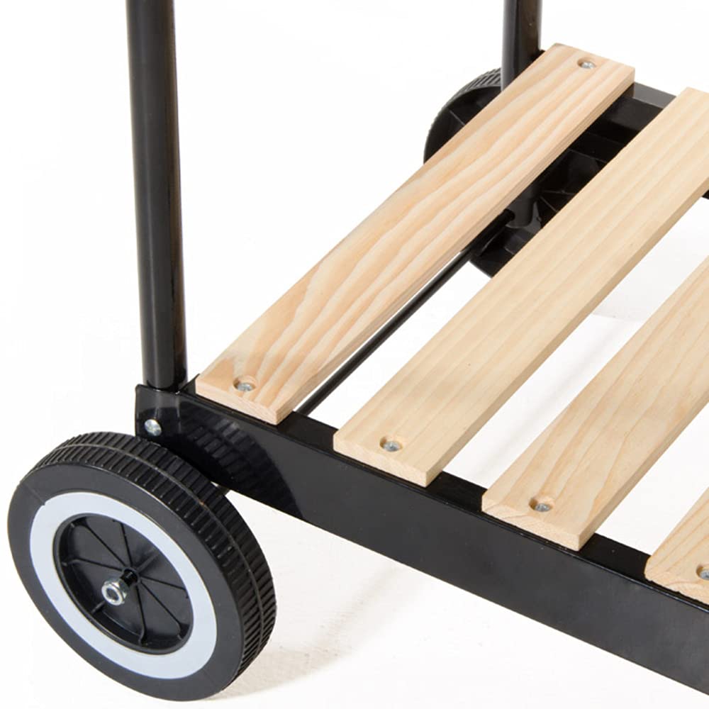 VERDELOOK Barbecue in Acciaio a Carrello con Due Ripiani, 102x44x89 cm