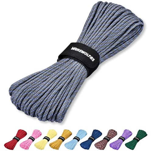 WEREWOLVES 550 Paracord Rope, 7 Strand Type III 4mm Parachute Cord