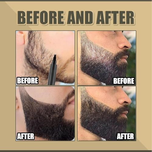 Image of 2 in 1 Hair Color Dye Stick Comb, Safe-And Waterproof and Sweat-Proof Hairs Dyes Comb,Instant and Best Hair Care, for Women & Men, Korean Hair Color Easy Application (Brown Hair Dye) (Black Beard Colouring Pen)