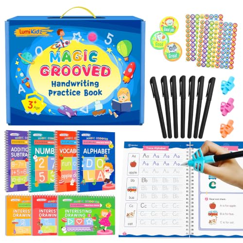 Magic Grooved Writing Practice Books for Kids 3-8