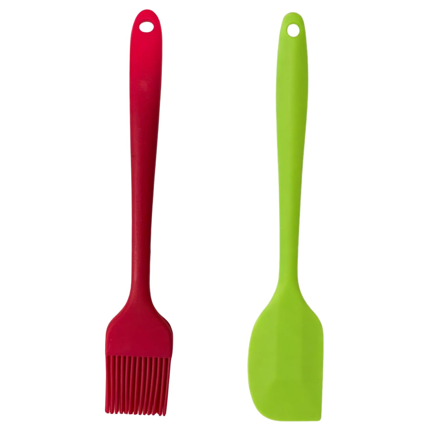 Sakoraware Silicone Spatula with Oil Brush Set of 2 Large 28cm | Non-Stick | Heat Resistant for Kitchen Cooking | | Cookware | Baking | Mixing | Dishwasher Safe | BPA-Free