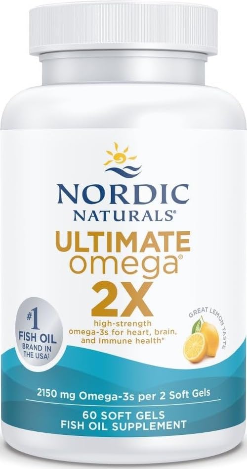 Nordic Naturals Ultimate Omega 2X, 2150mg Fish Oil, Lemon - 60 Count - image 1