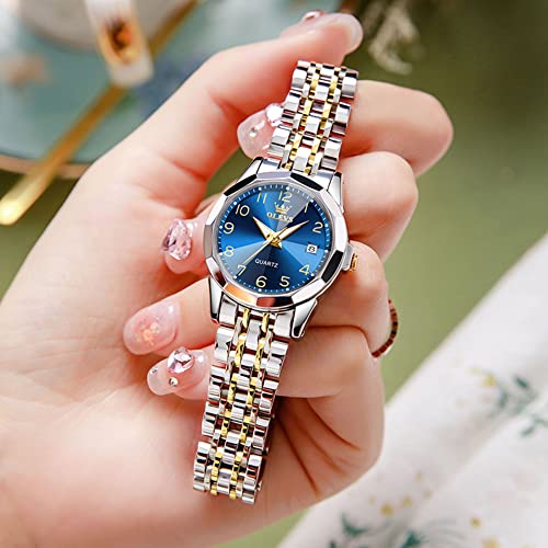 OLEVS Women's Wrist Watches, Small Wrist Stainless Steel Watch for Women, Fashion Dress Analog Quartz Ladies Watch3