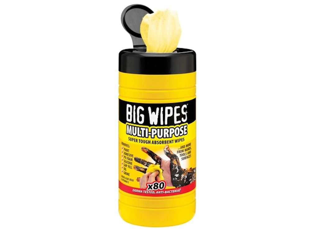 Big Wipes Industrial Multi-Purpose Scrubs & Cleans Oily Hands x 80