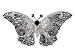 Empress Monarch Winged Butterfly Swarovski Crystal Rhinestones Brooch Pin - Jet Black