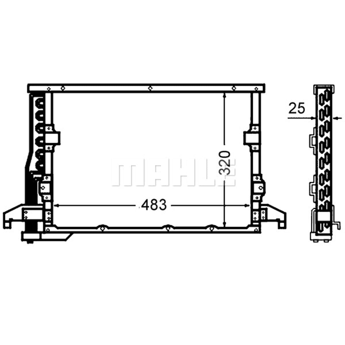 MAHLE Condensatore, Climatizzatore AC512000S Compatibile con: BMW Z3 Coupe, Z3 Roadster