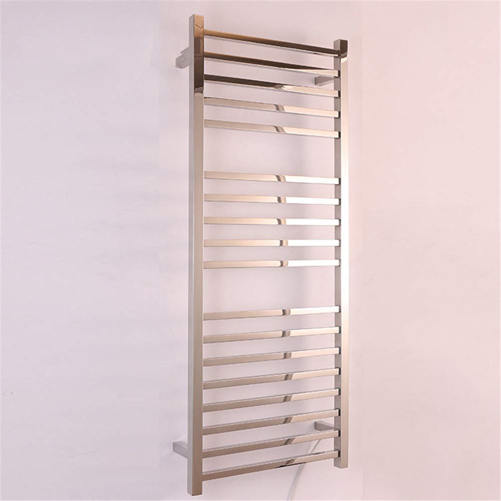 ZQFIDFYR Heated Towel Racks, 304 Stainless Steel Electric Towel Racks Power Saving Wall Mounted Bathroom Accessories Towel Heater (Exposedwiring)