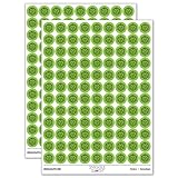 Critical Hit - D20 20 Sided Gaming Gamer Dice Role 200+ Round Stickers - Gloss Finish - 0.50' Size - Light Green