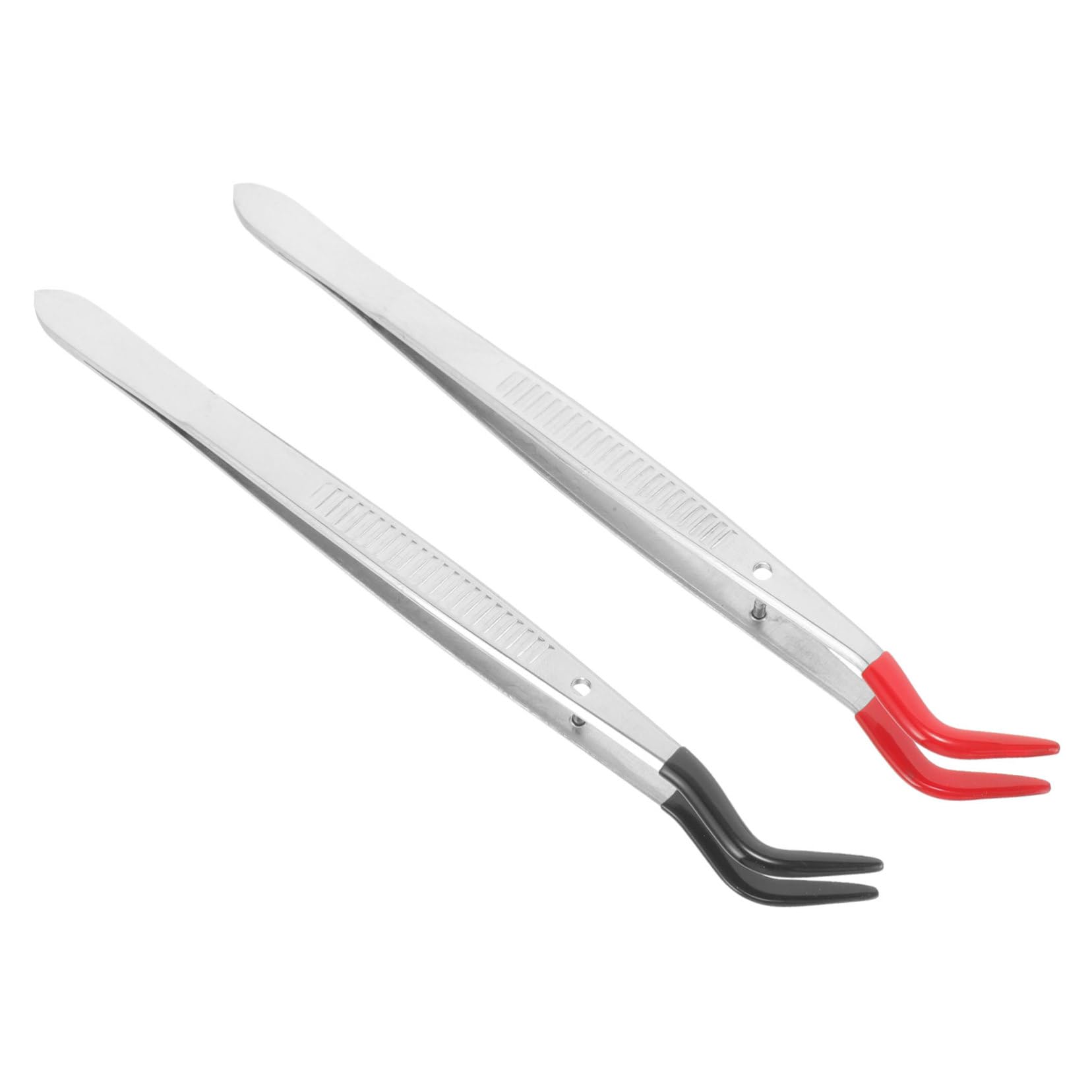 Gogogmee 2pcs Stamp Tweezers Eyebrow Tweezers Fake Eyelash Tweezers Coin Tweezers Stamps Tweezers Photo Tweezers Seafood Tweezers False Eyelash Tweezers Sticker Tweezers Stainless Steel