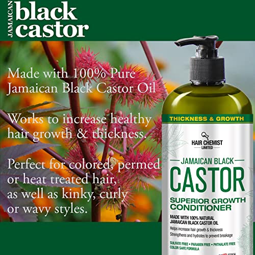 Hair Chemist 1601HC-1602HC Superior Growth Jamaican Black Castor Shampoo 33.8Oz & Conditioner 33.8Oz - 2-Pc Shampoo & Conditioner For Hair Growth thumb #4