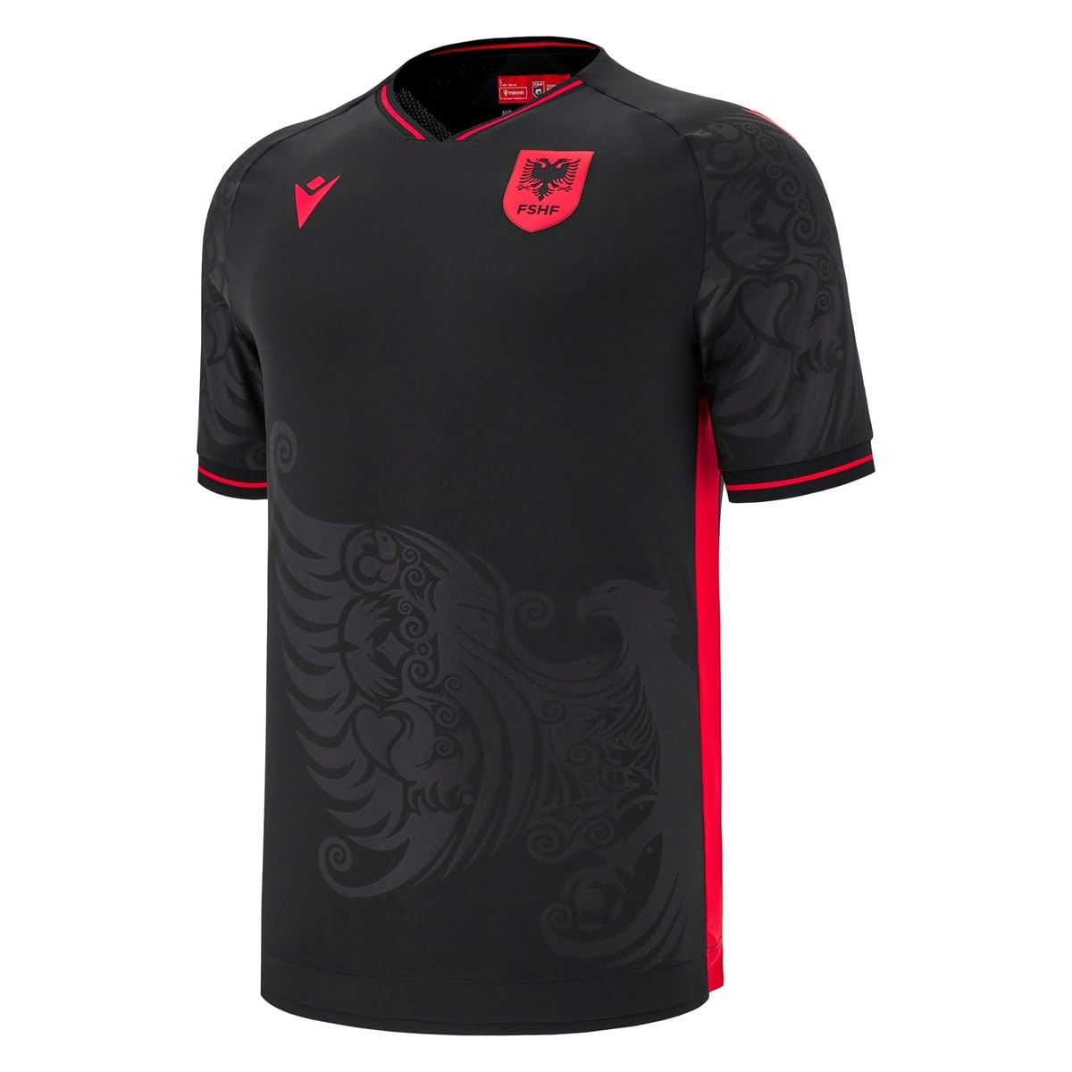 Third Match Jersey Adult Team Albania FSHF, Black, L