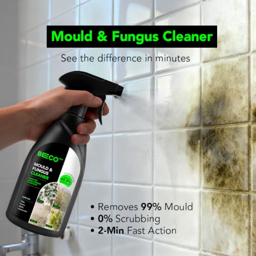 Image of Beco Max Mould & Fungus Cleaner Spray, Removes 99.9% Mold, Fungus, Mildew & Algae, Safe for Tiles, Grout, Walls