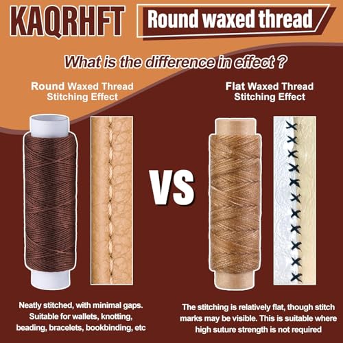 54 Yards 0.55mm Round Waxed Thread
